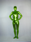 Spring Green Unicolor Shiny Metallic full body Zentai Catsuit Spring Green Unicolor Shiny Metallic full body Zentai Catsuit